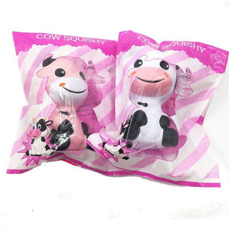 Squishy Baby Cow Jumbo 14cm Powolny Wzrost Z Opakowaniem Kolekcja Zwierząt Gift Decor Toy