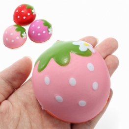 Squishy Half Strawberry 7cm Miękka Wolno Rosnąca Kolekcja Owoców Gift Decor Toy