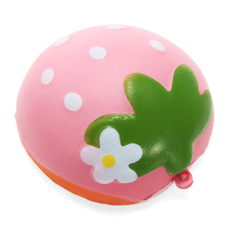 Squishy Half Strawberry 7cm Miękka Wolno Rosnąca Kolekcja Owoców Gift Decor Toy