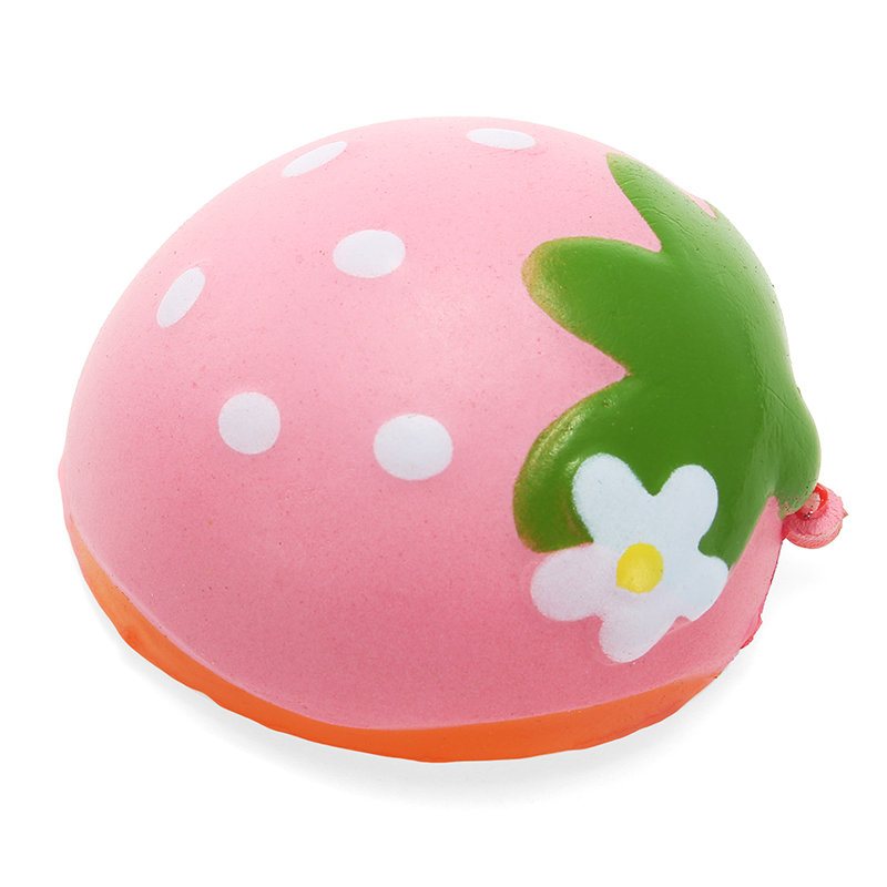 Squishy Half Strawberry 7cm Miękka Wolno Rosnąca Kolekcja Owoców Gift Decor Toy