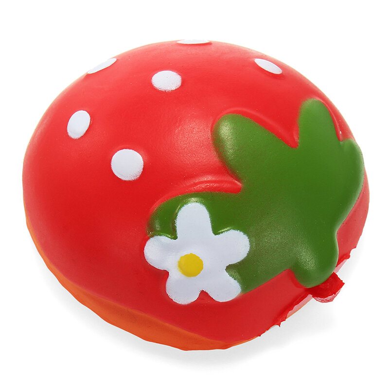 Squishy Half Strawberry 7cm Miękka Wolno Rosnąca Kolekcja Owoców Gift Decor Toy