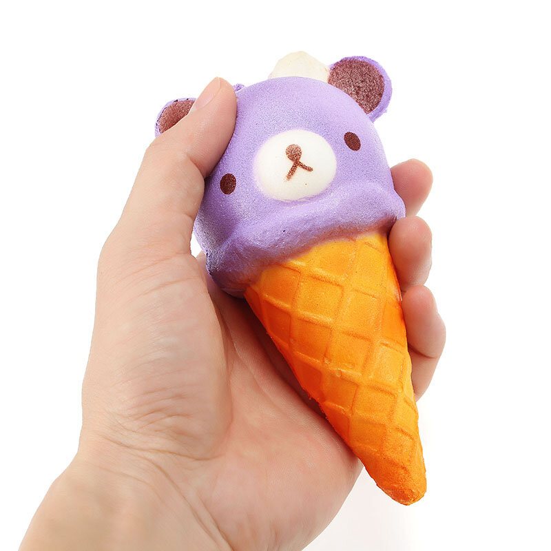 Squishy Ice Cream Bear Miękkie Powolne Rośnie Kolekcja Gift Decor Squish Squeeze Toy