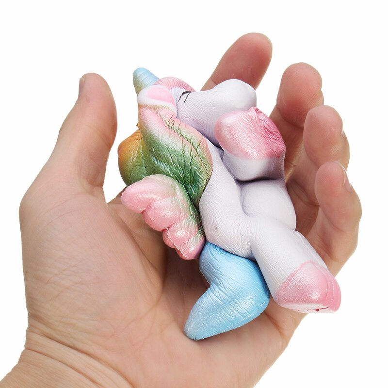 Squishy Jednorożec Koń 13 cm Wielokolorowy Miękki Powolny Wzrost Śliczna Kolekcja Kawaii Prezent Zabawka Dekoracyjna