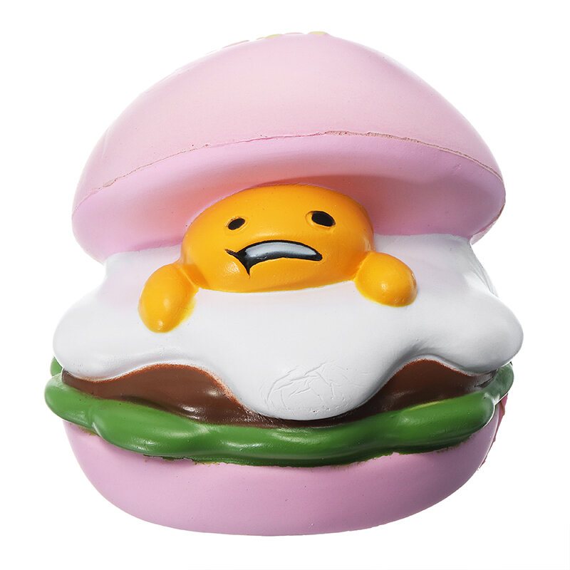 Squishy Lazy Egg Burger Powolny Wzrost Słodkie Zwierzaki Kolekcja Kreskówek Prezent Deocor Toy