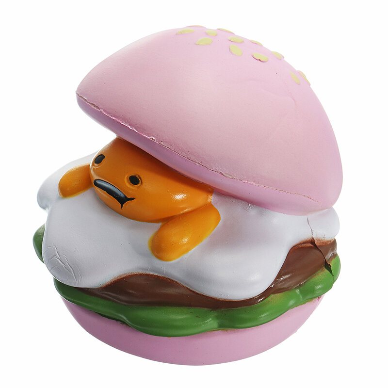 Squishy Lazy Egg Burger Powolny Wzrost Słodkie Zwierzaki Kolekcja Kreskówek Prezent Deocor Toy