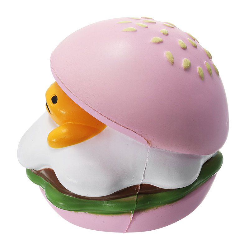 Squishy Lazy Egg Burger Powolny Wzrost Słodkie Zwierzaki Kolekcja Kreskówek Prezent Deocor Toy