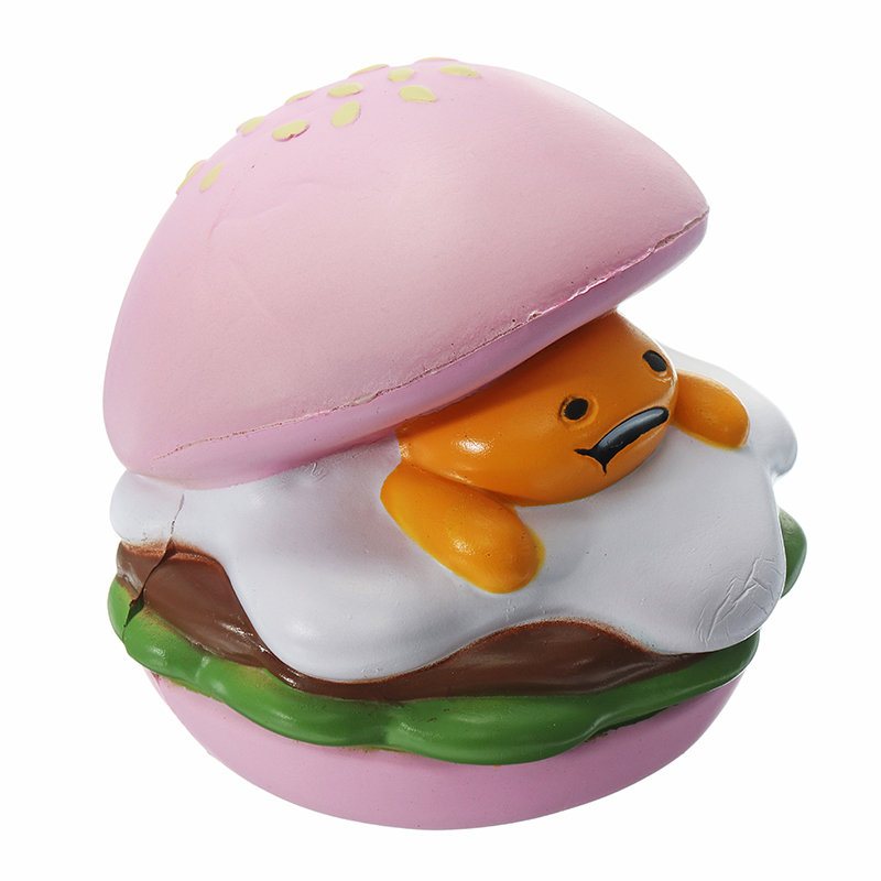 Squishy Lazy Egg Burger Powolny Wzrost Słodkie Zwierzaki Kolekcja Kreskówek Prezent Deocor Toy