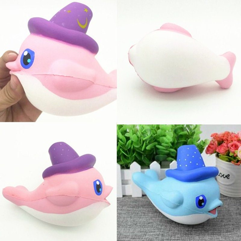 Squishy Powolny Wzrost Kawaii Wieloryb Miękkie Wyciskanie Śliczny Delfin Pasek Do Telefonu Komórkowego Chleb Ciasto Rozciągliwa Zabawka