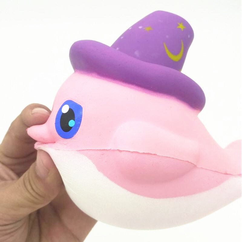 Squishy Powolny Wzrost Kawaii Wieloryb Miękkie Wyciskanie Śliczny Delfin Pasek Do Telefonu Komórkowego Chleb Ciasto Rozciągliwa Zabawka