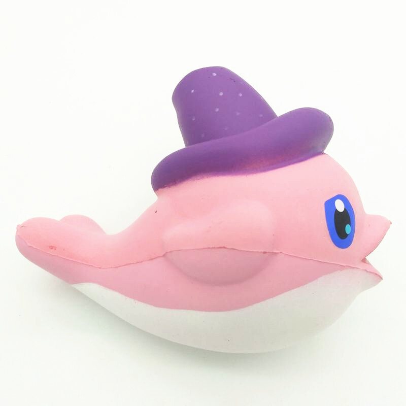 Squishy Powolny Wzrost Kawaii Wieloryb Miękkie Wyciskanie Śliczny Delfin Pasek Do Telefonu Komórkowego Chleb Ciasto Rozciągliwa Zabawka