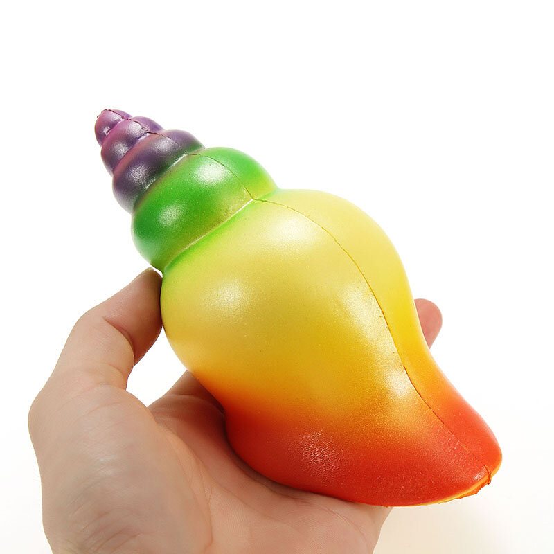 Squishy Rainbow Conch 14cm Powolny Wzrost Z Opakowaniem Kolekcja Gift Decor Miękka Zabawka Do Wyciskania