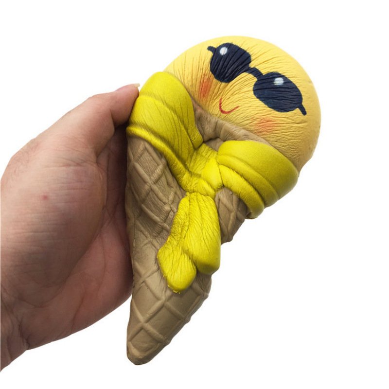 Squishy Zabawne Lody Z Okularami Przeciwsłonecznymi Szalik 18 cm Powolne Rosnące Z Opakowaniami Kolekcja Prezent