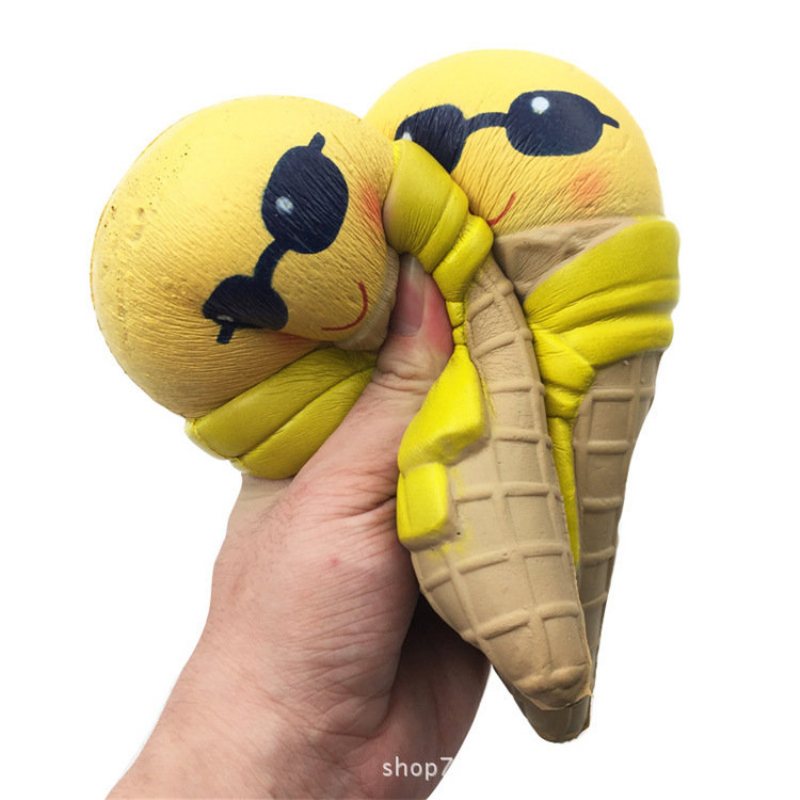 Squishy Zabawne Lody Z Okularami Przeciwsłonecznymi Szalik 18 cm Powolne Rosnące Z Opakowaniami Kolekcja Prezent