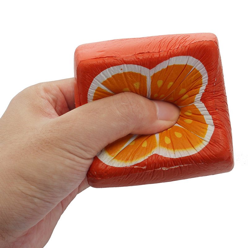 Squishyshop Orange Toast 7.5 cm Chleb Squishy Miękka Powolna Kolekcja Prezent Decor Toy