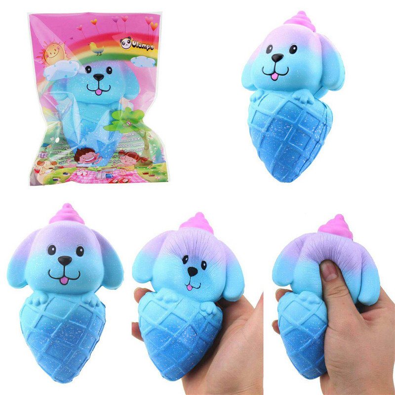 Vlampo Squishy 16*10cm Pies Lody Powolne Rosnące Z Opakowaniami Kolekcja Prezent Miękka Zabawka