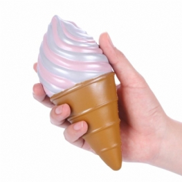 Vlampo Squishy Ice Cream Cone Różowy Biały Powolne Rośnie Oryginalne Opakowanie Kolekcja Gift Decor Toy