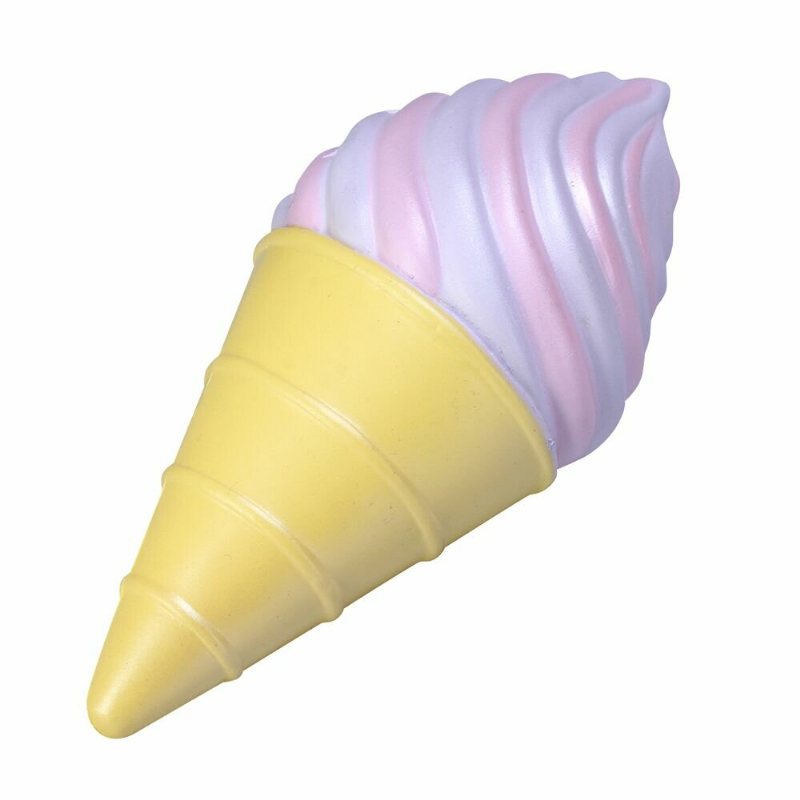 Vlampo Squishy Ice Cream Cone Różowy Biały Powolne Rośnie Oryginalne Opakowanie Kolekcja Gift Decor Toy