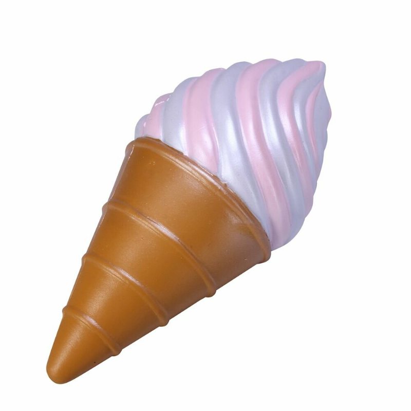 Vlampo Squishy Ice Cream Cone Różowy Biały Powolne Rośnie Oryginalne Opakowanie Kolekcja Gift Decor Toy