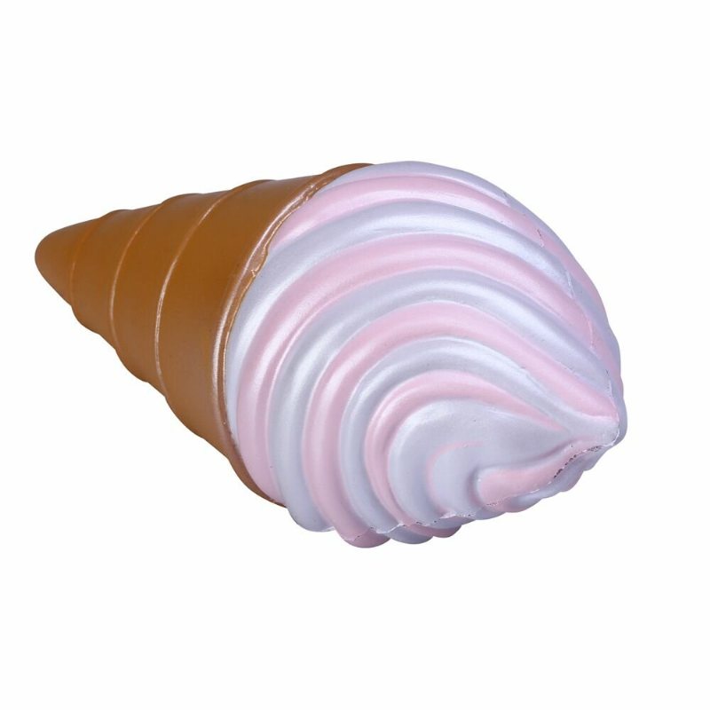 Vlampo Squishy Ice Cream Cone Różowy Biały Powolne Rośnie Oryginalne Opakowanie Kolekcja Gift Decor Toy