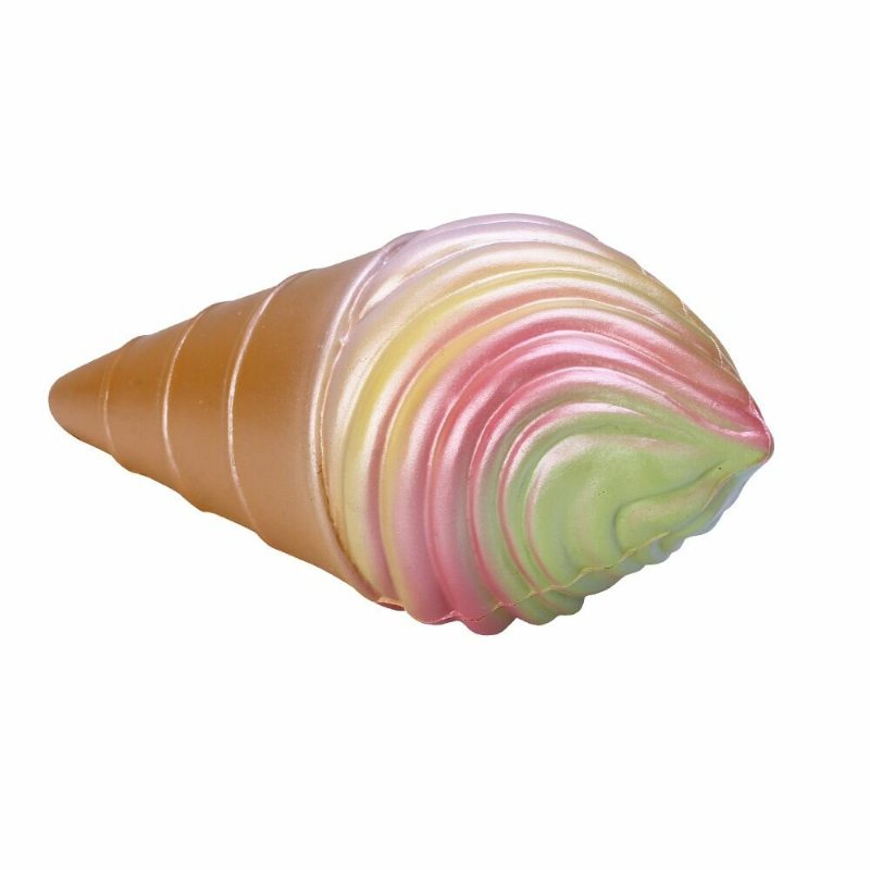 Vlampo Squishy Tęczowe Lody Rożek Powolne Rośnie Oryginalne Opakowanie Kolekcja Gift Decor Toy