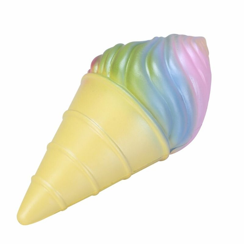 Vlampo Squishy Tęczowe Lody Rożek Powolne Rośnie Oryginalne Opakowanie Kolekcja Gift Decor Toy