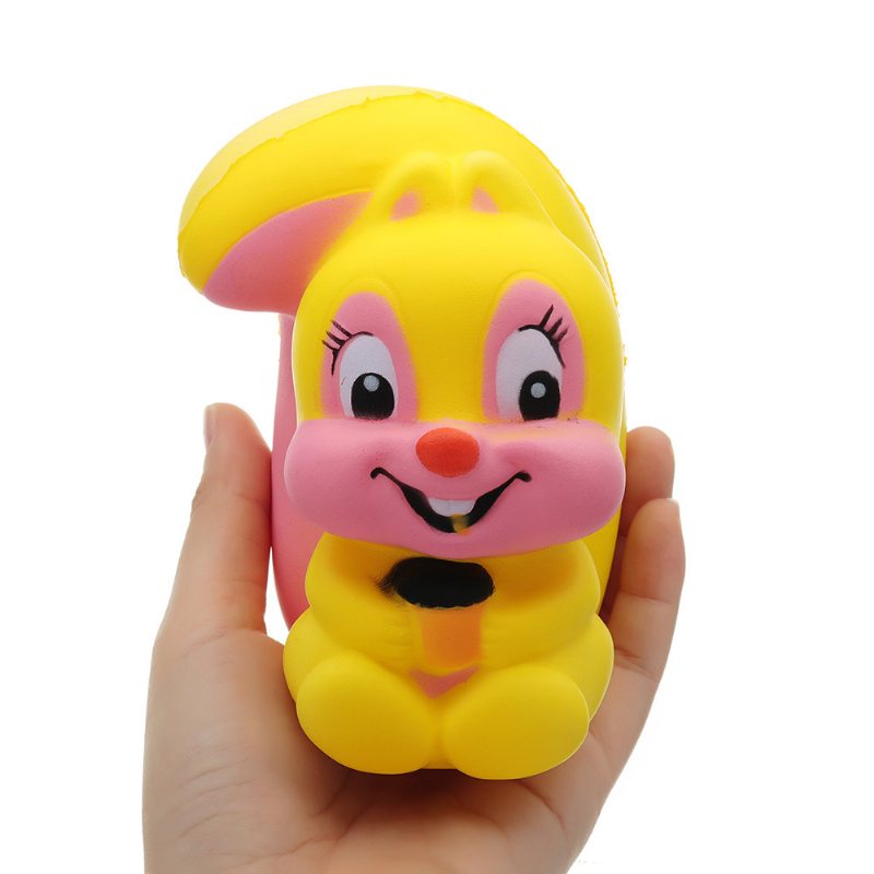 Wiewiórka Squishy Kawaii Animal Wolno Rosnąca Zabawka Lalka Z Kreskówek Kolekcja Prezentów