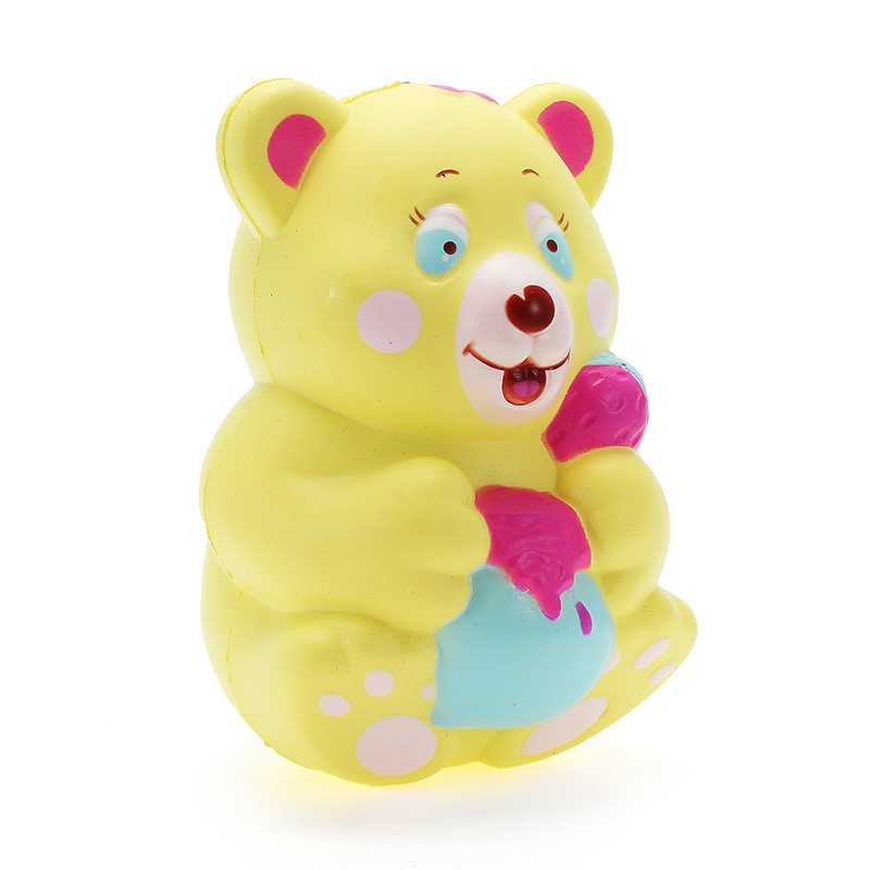 Xinda Squishy Strawberry Bear Holding Honey Pot 12cm Powolny Wzrost Z Opakowaniem Kolekcja Prezent Zabawka