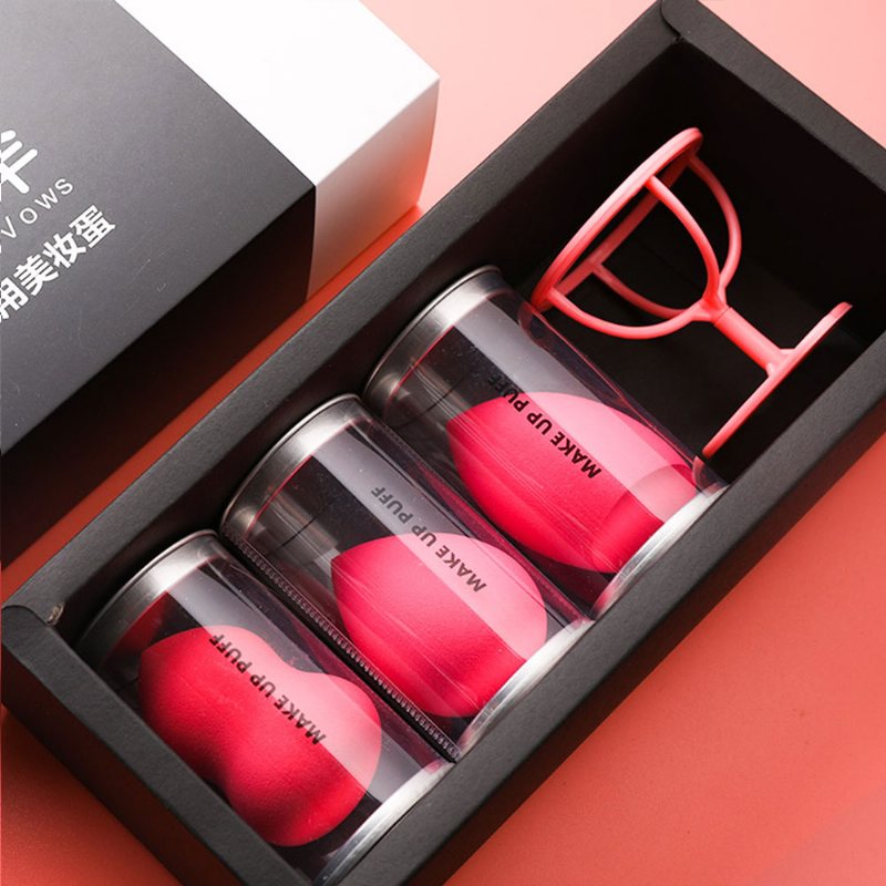 Puszek Do Pudru Z Gąbki Do Makijażu Dry Wet Beauty Blender Z Tykwą W Kształcie Kropli W Proszku