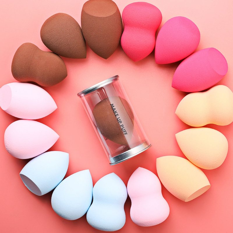 Puszek Do Pudru Z Gąbki Do Makijażu Dry Wet Beauty Blender Z Tykwą W Kształcie Kropli W Proszku