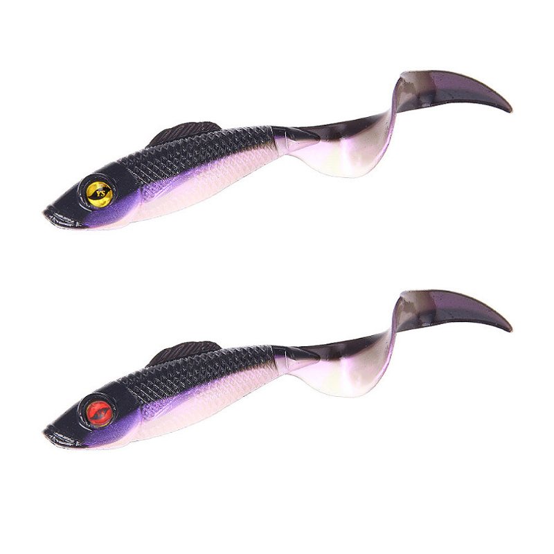 Dwa Kolory Miękka Przynęta Wędkarska Minnow Grub Sztuczna Bionic Fishing Lure Przynęty Podobna Do Życia