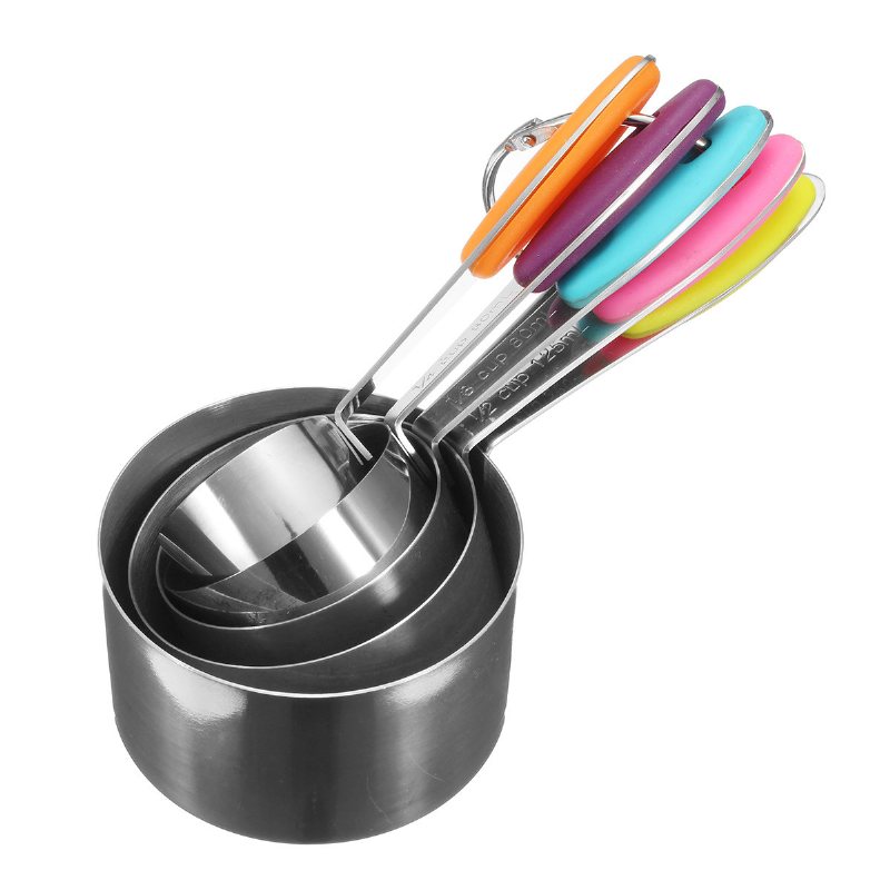 10 Szt. Łyżki Pomiarowe Ze Stali Nierdzewnej Pieczenie Gotowanie Scoop Cup Kitchen