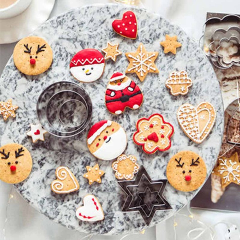 12 Zestaw Foremka Do Ciastek Ze Stali Nierdzewnej Cookie Owoce Warzywa Krajalnica Do Jajek Miłość Okrągły Sześciokąt Diy Forma Do Pieczenia