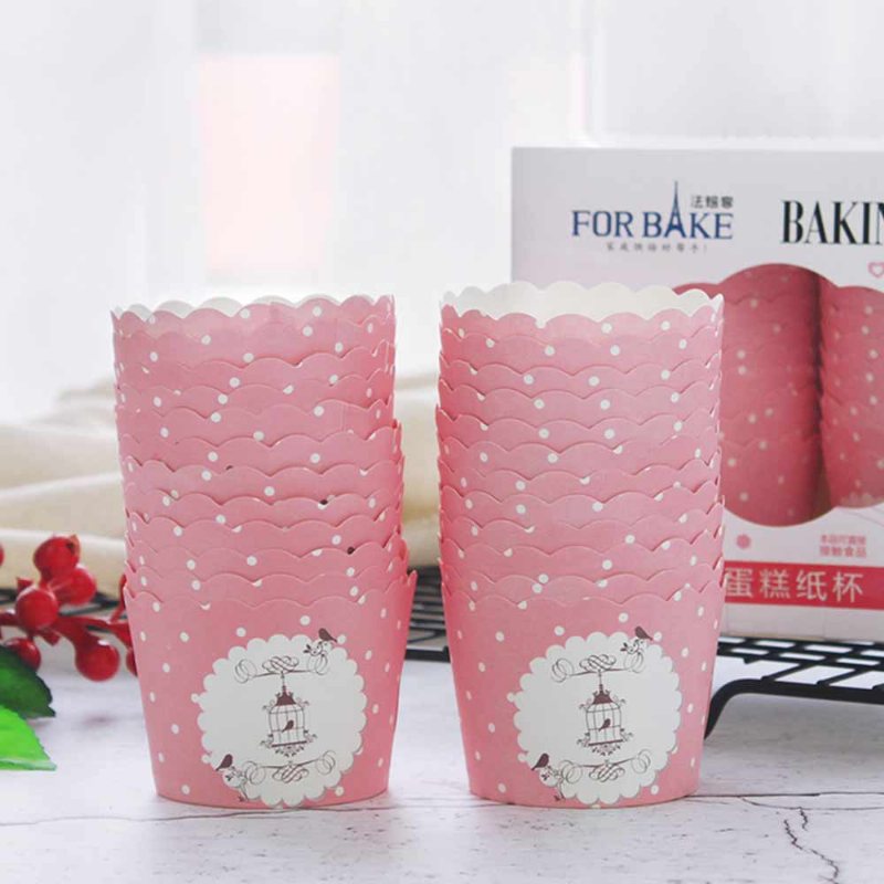 24 Szt. Forma Do Pieczenia Okrągły Papier Powlekany Małe Ciasto Francuskie Muffin Papierowy Kubek Do