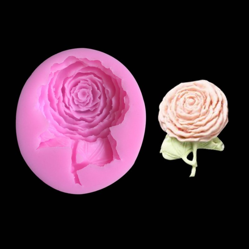 7.3 * 6.5 * 1.8 cm Foremka Do Ciasta Bukiet Rose Ball Silikon