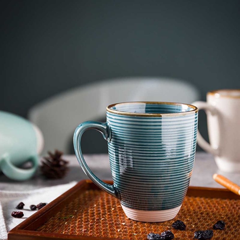 Ceramiczny Kubek Z Glazurą Na Herbatę Mleko Kawa Woda Śniadaniowy Na Płatki Modny Wody Do Domu I Biura