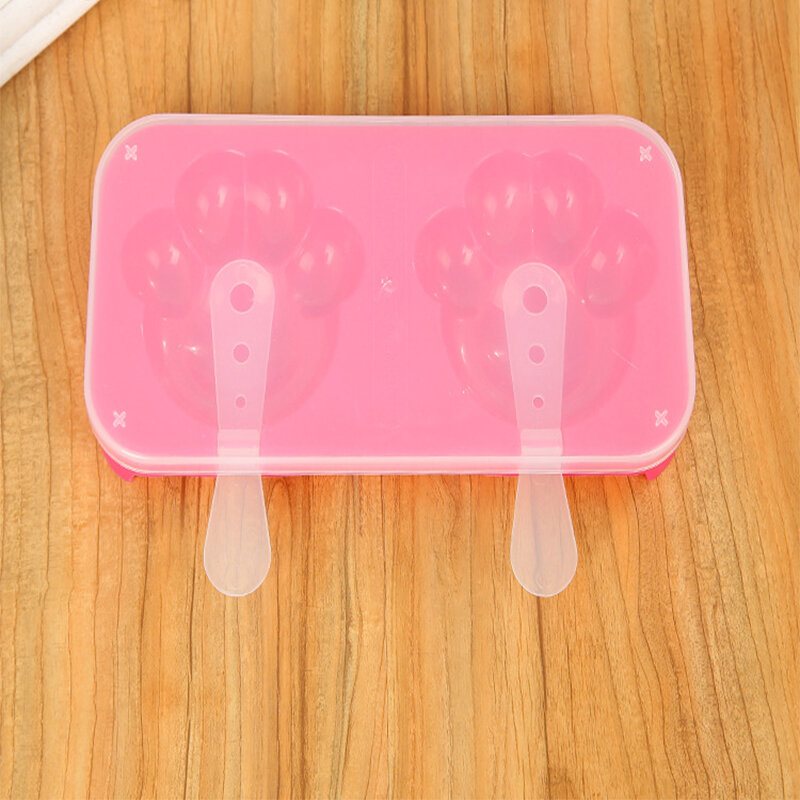 Cute Cat Claws Sakura Cherry Blossoms Shaped Popsicle Ice Cream Maker Frozen Pop Icy Ice Mold