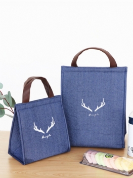 Denim Lunch Tote Bag Wodoodporny Olejoodporny Izolowany Pojemnik Do Przechowywania Torebek