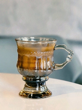 Ins Vintage Relief Szklana Filiżanka Do Kawy Latte O Wysokiej Stopie