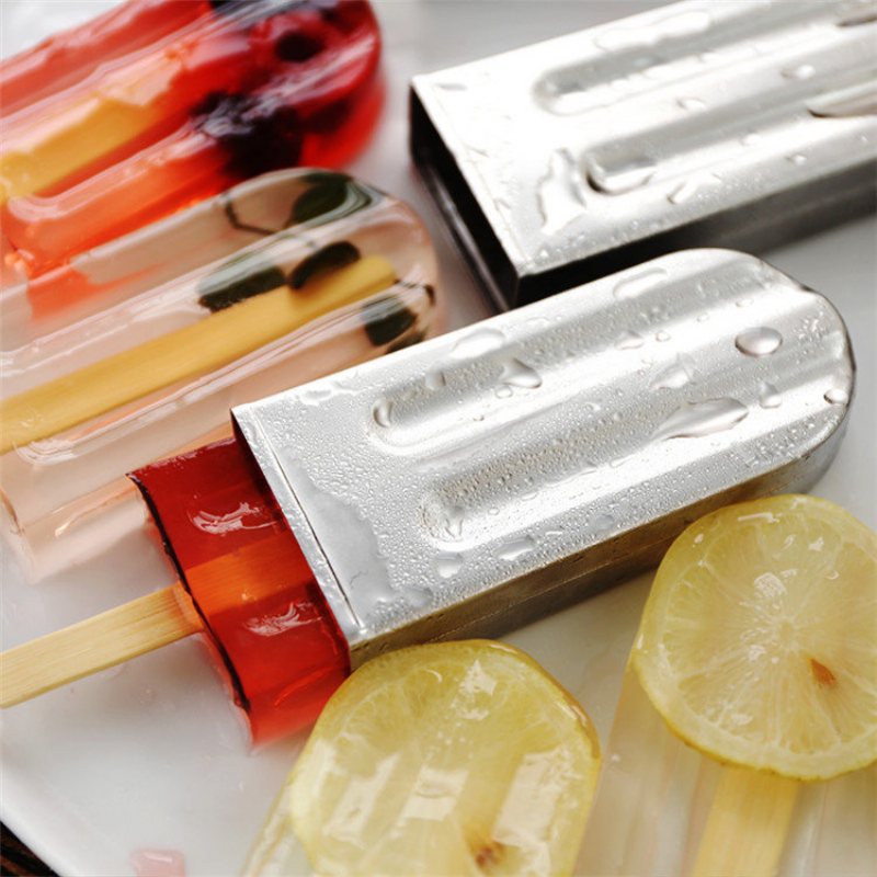 Kcasa Kc-ice18 6 Sztuk Zestaw Ze Stali Nierdzewnej Forma Do Lodów Na Patyku Food Grade Ice Lolly Maker Letnie Prezenty