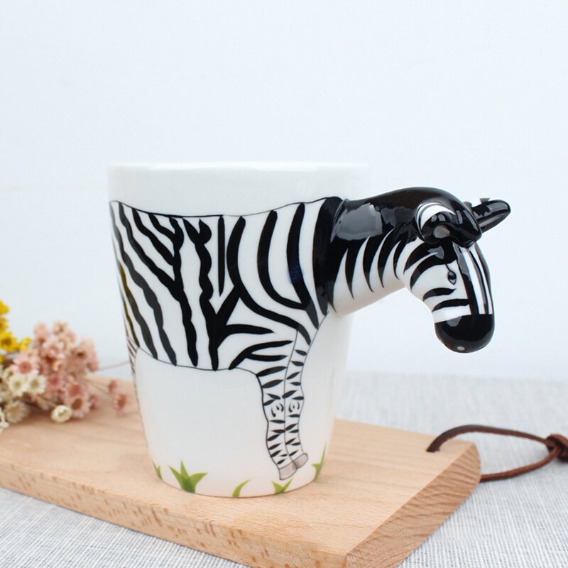 Kubek Ceramiczny 3d Cartoon Animals Design Trwała Filiżanka Kawy