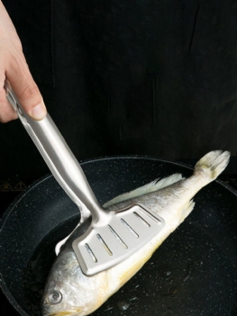 Łopata Do Smażonych Ryb Ze Stali Nierdzewnej Obracająca Do Ryb Wielofunkcyjna Do Smażenia Chleb Naleśnikowy Stek Klip Szpatułka
