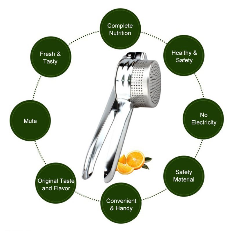Poręczna Obsługa Ręczna Wyciskarka Do Soków Ze Stali Nierdzewnej Do Cytryny I Pomarańczy Prasa Do Czosnku Pomocnik Kuchenny