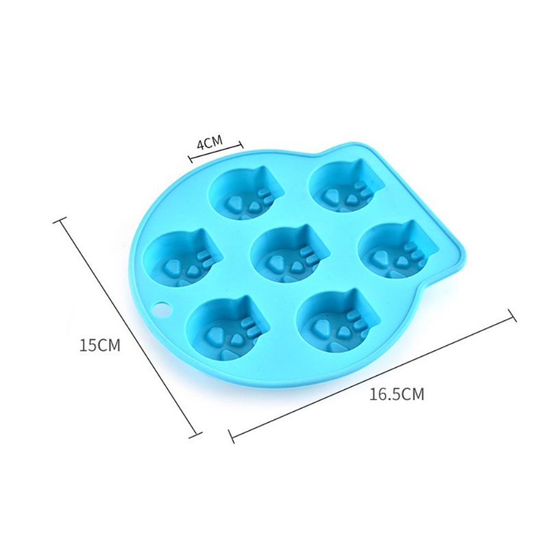 Silikonowa Czaszka Foremka Na Kostki Lodu Kreatywna I Spersonalizowana Taca Na Z 7 Siatkami