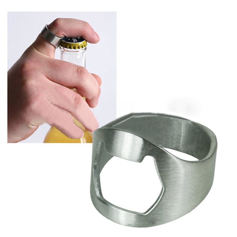 Srebrny Otwieracz Do Butelek Piwa Ze Stali Nierdzewnej Ring Finger Akcesoria Barowe Od 22mm