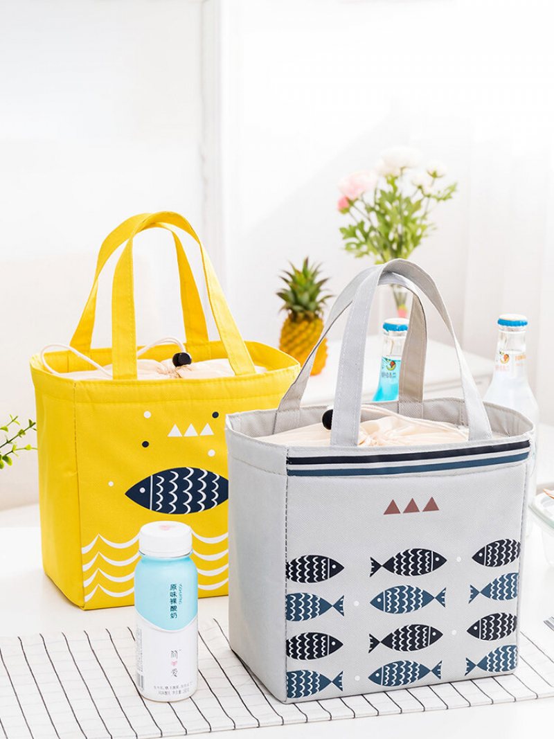 Sznurek Lunch Tote Bag Piknik Cooler Izolowana Torebka Pojemnik Do Przechowywania Żywności