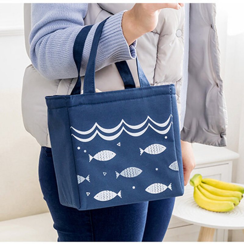 Sznurek Lunch Tote Bag Piknik Cooler Izolowana Torebka Pojemnik Do Przechowywania Żywności