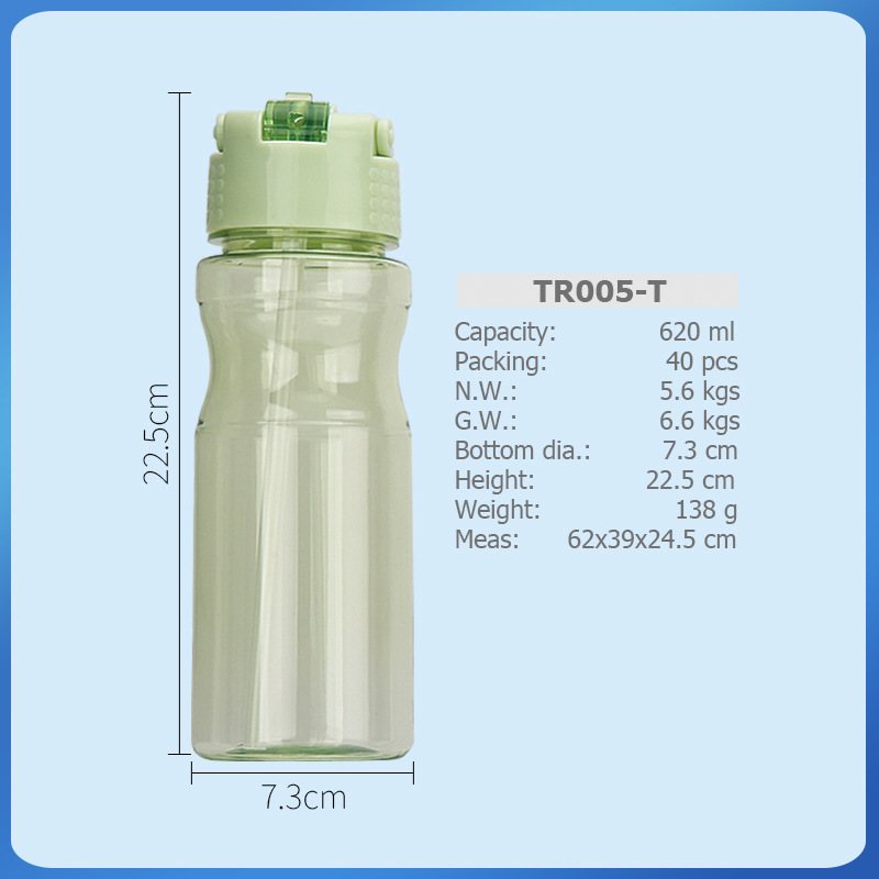 Tritan 750ml Sportowy Plastikowy Kubek Na Wodę Ze Słomką Z Uchwytem Duck Tongue Dysza Ssąca Riding Space Cup