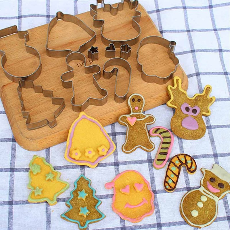 Zestaw Foremek Do Ciastek Ze Stali Nierdzewnej Mini Christmas Cookie Cutter