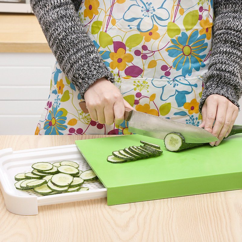 Zestaw Kuchennych Desek Do Krojenia 2 W 1 Organizer Do Żywności Antybakteryjna Przeciwpoślizgowa Deska Do Owoców