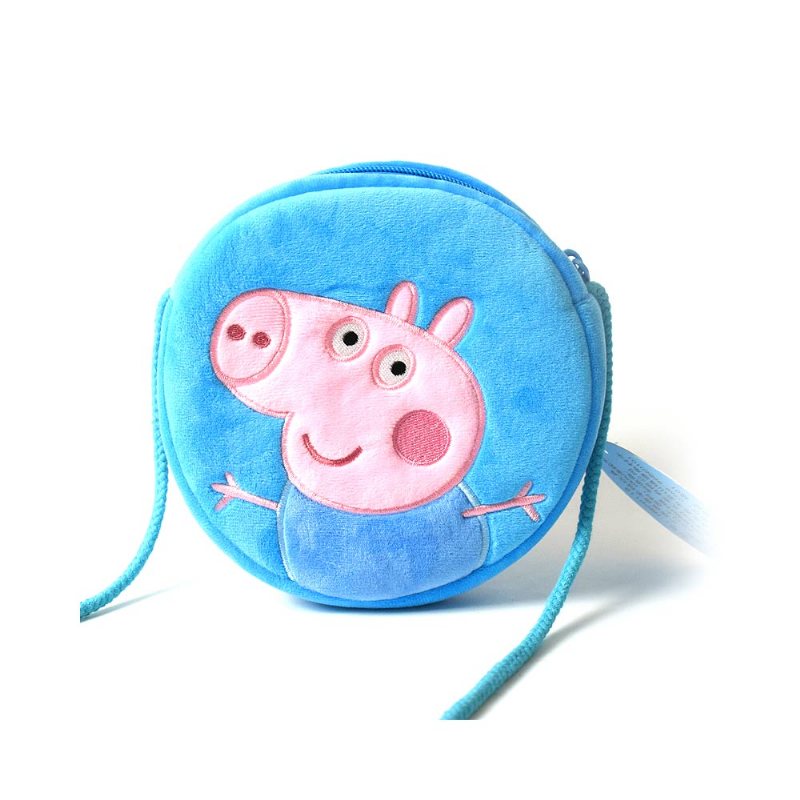 Śliczna Świnka Peppa George Mała Okrągła Dziecięca Torba Na Ramię Ultramiękka Pluszowa Bawełniana Crossbody Dla Dziewcząt Chłopców